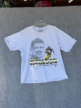 Vintage 90s Lee Sport Rod Woodson Pittsburgh Steelers NFL T-Shirt Size XL